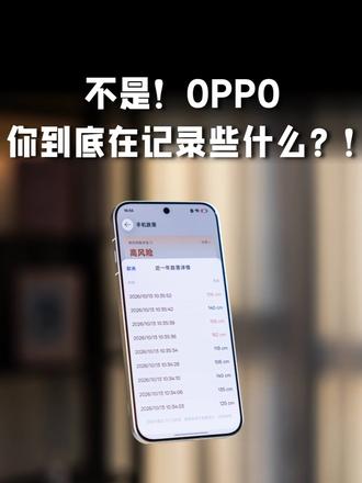 不是！OPPO！你到底在记录些什么啊？！这些真的有必要让我知道吗？