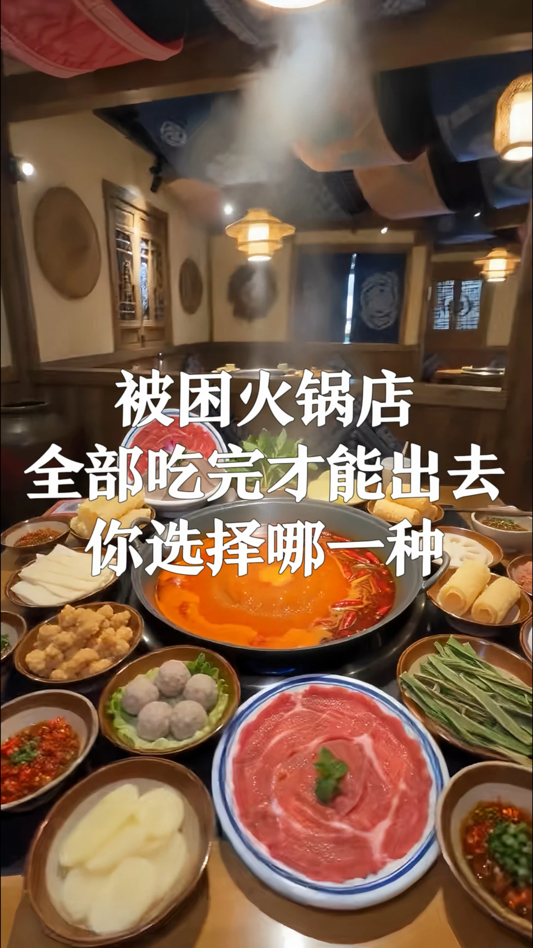 被困火锅店，全部吃完才能出去，你选择哪种