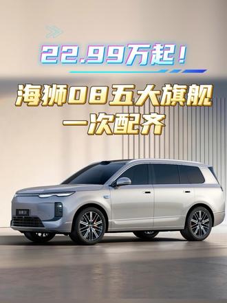 22.99万起！海狮08五大旗舰一次配齐