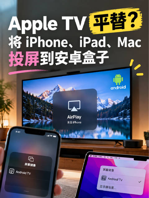 没有 Apple TV，也想把 iPhone、iPad、Mac 的画面投到电视上？ AirPlay 