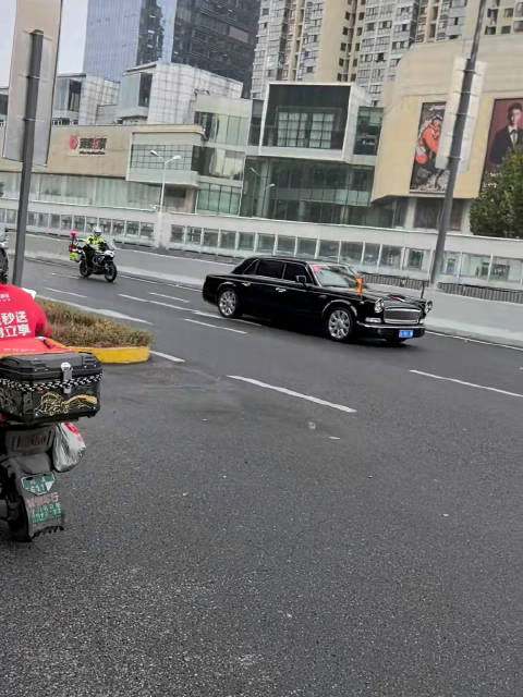 德国总统施泰因迈尔在合肥的车队 #德国总统抵达安徽#