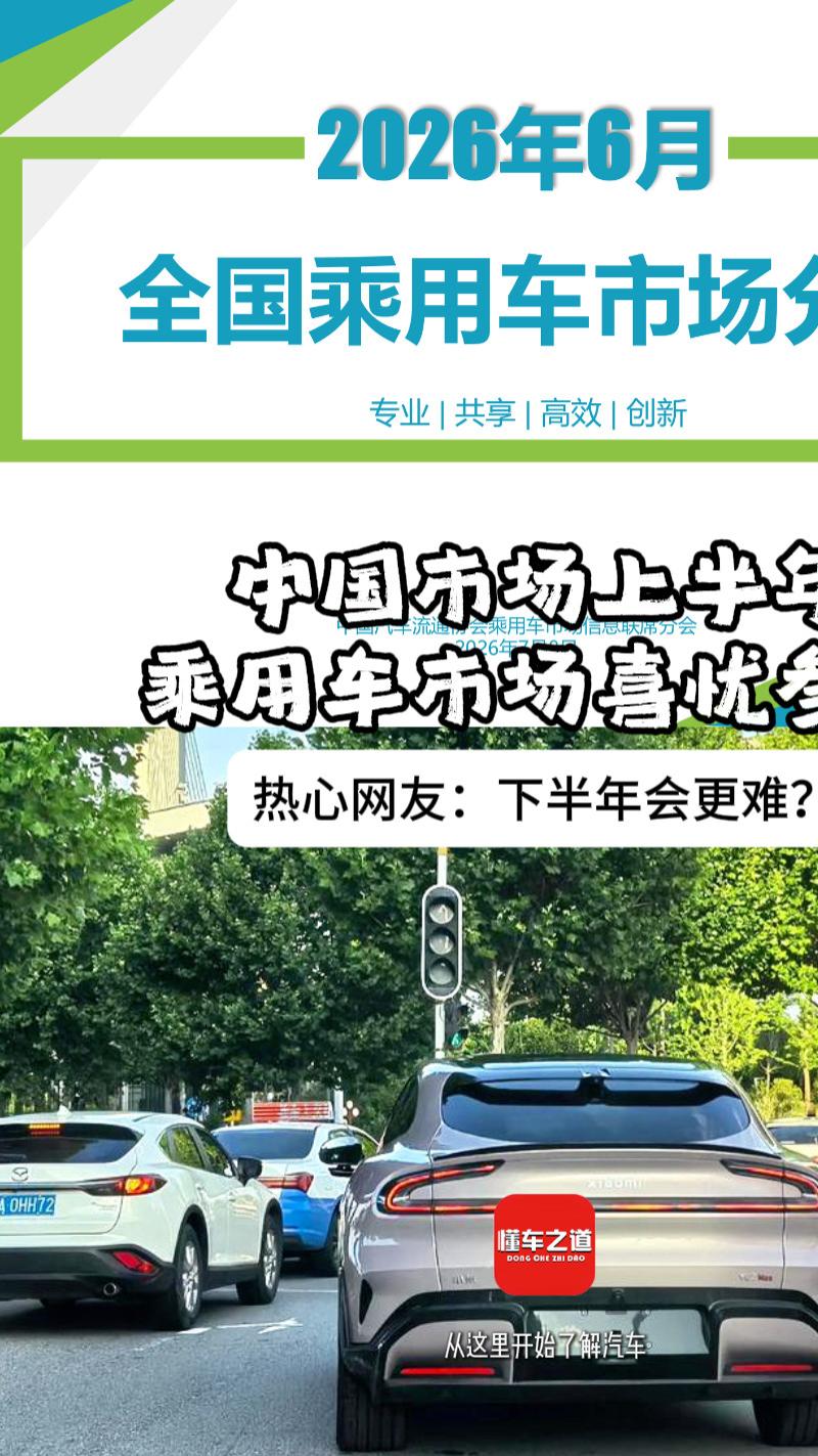 中国市场上半年乘用车市场喜忧参半