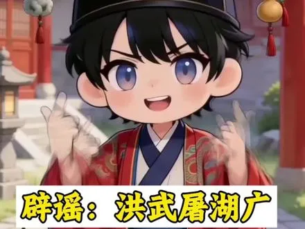 辟谣：洪武屠湖南 朱元璋从未屠戮湖广平民，此谣言是元末战乱、明初政治案、移民事件被恶意嫁接的产物，无