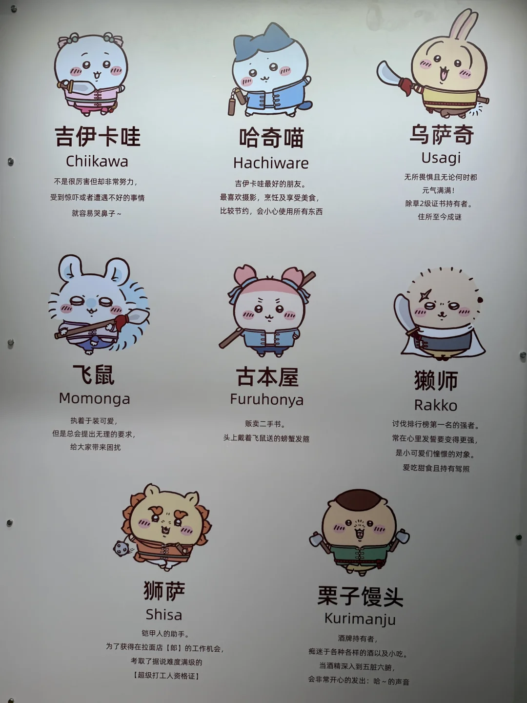 关于chiikawa的个人简介！！乌萨奇住所成谜…？