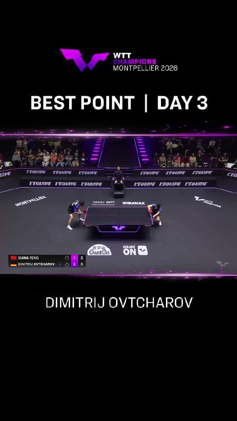 #WTT蒙彼利埃冠军赛2026# 第3日精彩球🏓迪米特里·奥恰洛夫(GER)🆚向鹏(CHN)  ​​