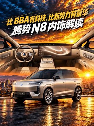 比 BBA 多科技感，比新势力多豪华感，腾势 N8 内饰我给满分
