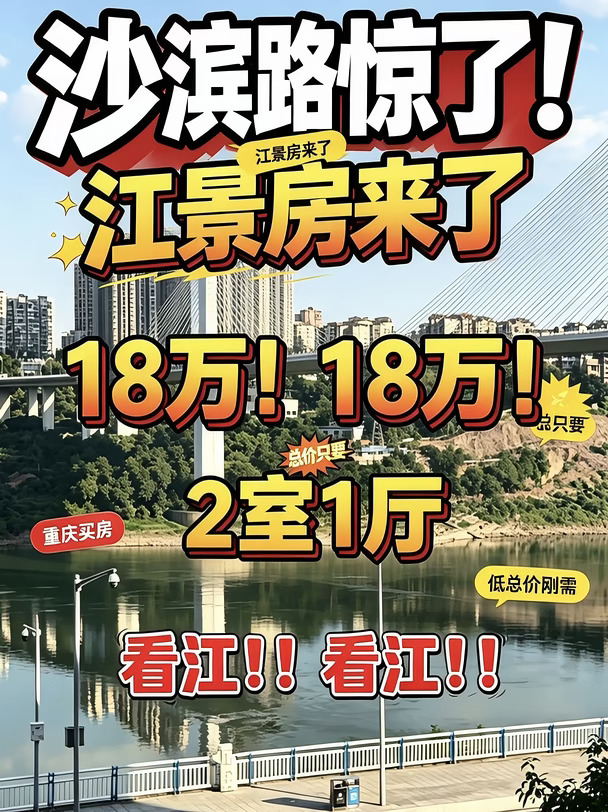 总价18万‼️沙滨路 看江 2房！‼️真捡漏