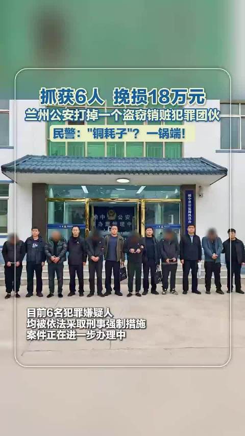 #网络文明陇风清##甘肃身边事##兰州身边事# 抓获6人 挽损18万元