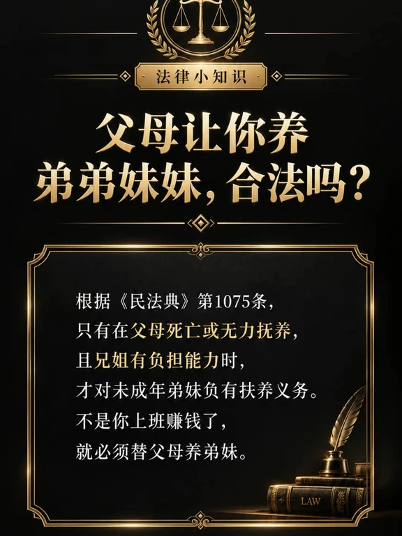 啊 老大没义务养弟弟妹妹吗？
