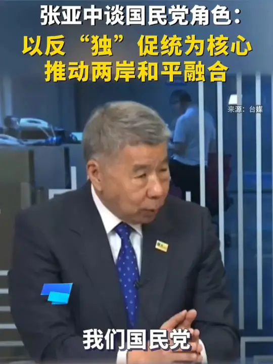 张亚中谈国民党角色: 以反“独”促统为核心推动两岸和平融合