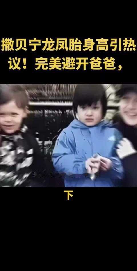 撒贝宁龙凤胎长这么大了  ​