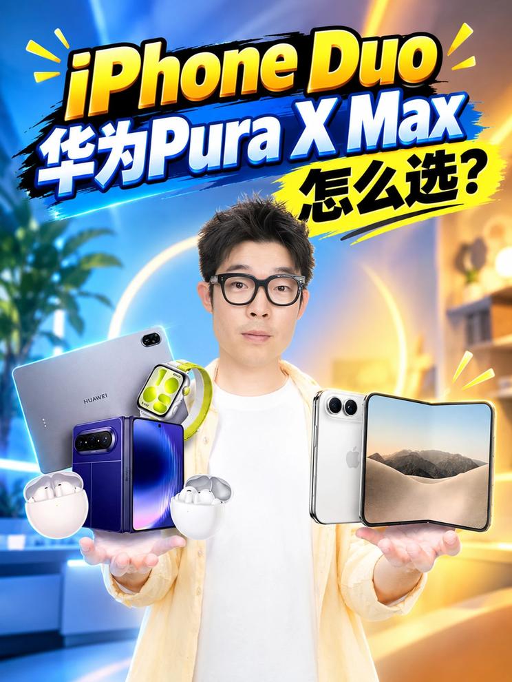 iPhone Duo和大阔折华为Pura X Max怎么选