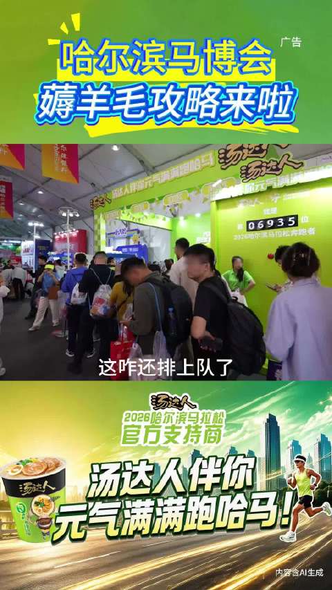 哈尔滨马博会，薅羊毛攻略来啦！ #汤达人伴你元气满满跑哈马##汤达人元气满满跑哈尔滨##2026哈尔