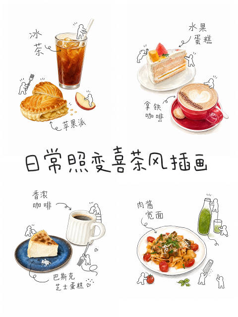 1分钟学会日常照变喜茶风插画 #喜茶风插画##AI创意玩法#