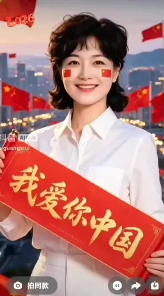 五星红旗迎风飘扬，致敬伟大祖国。一张旧照映岁月，有一种骄傲，叫做我是中国人。祝国庆快乐，愿大家阖家喜