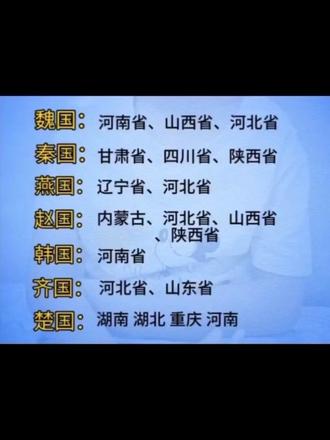 古代七个国 是现在的那些省